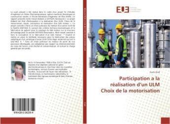 Couverture du livre « Participation a la realisation d'un ulm choix de la motorisation » de Zied Euchi aux éditions Editions Universitaires Europeennes