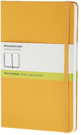 Couverture du livre « Carnet blanc - format de poche - couverture rigide jaune orange » de Moleskine aux éditions Moleskine Papet