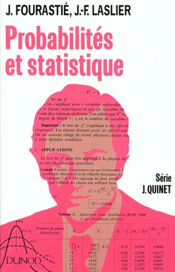 Couverture du livre « Probabilités et statistique » de Fourastie/Laslier aux éditions Dunod