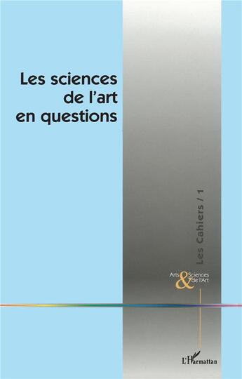 Couverture du livre « Les sciences de l'art en » de  aux éditions L'harmattan