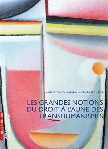 Couverture du livre « Les grandes notions du droit à l'aune des transhumanismes » de Cayol Amandine et Emilie Gaillard et Collectif aux éditions Mare & Martin