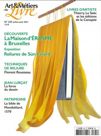 Couverture du livre « Art et metiers du livre n 345 - juil/aout 2021 » de  aux éditions Art Et Metiers Du Livre