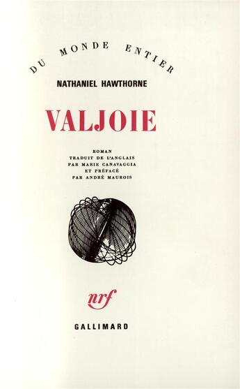 Couverture du livre « Valjoie » de Hawthorne Natha aux éditions Gallimard