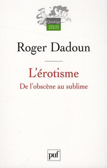 Couverture du livre « L'érotisme » de Dadoun Roger aux éditions Puf