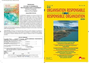 Couverture du livre « REVUE ORGNISATION RESPONSABLE VOL 11 N°2-2016 : LA SCIC : COMPRENDRE UNE CONFIGURATION DE GOUVERNANCE MULTISOCIÉTARIALE » de Andre Sobczak aux éditions Eska