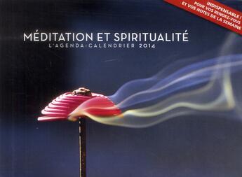 Couverture du livre « Agenda calendrier méditation et spiritualité 2014 » de  aux éditions Hugo Image