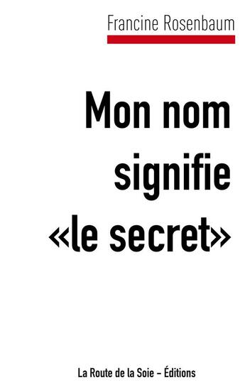 Couverture du livre « Mon nom signifie 