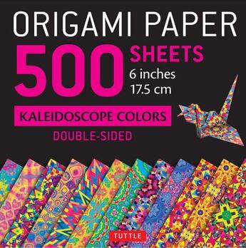 Couverture du livre « Origami paper 500 sheets kaleidoscope patterns 6 inches (15 cm) » de  aux éditions Tuttle