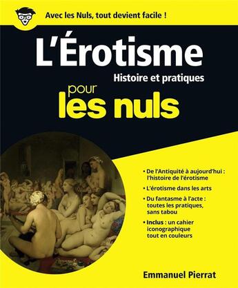 Couverture du livre « L'érotisme pour les nuls » de Emmanuel Pierrat aux éditions First