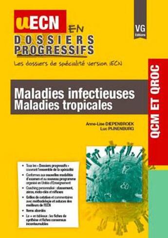 Couverture du livre « Uecn en dossiers progressifs maladie infectieuse » de Diepenbroeck aux éditions Vernazobres Grego