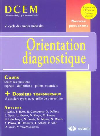 Couverture du livre « Orientation diagnostique » de  aux éditions Estem