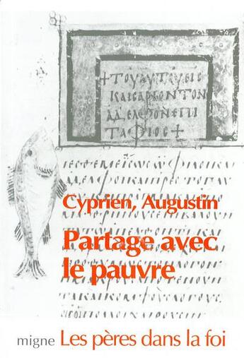 Couverture du livre « Partage avec le pauvre » de Cyprien/Augustin aux éditions Jacques-paul Migne