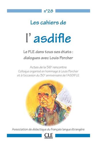 Couverture du livre « Les cahiers de l'asdifle n°28 : FLE (édition 2021) » de  aux éditions Cle International