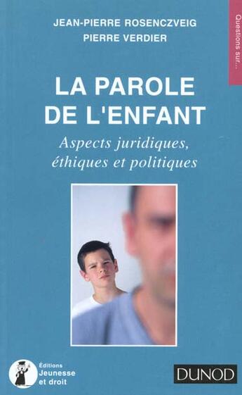 Couverture du livre « Parole de l'enfant - jpar0 » de  aux éditions Jeunesse Et Droit