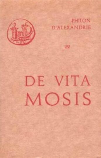 Couverture du livre « De vita mosis, i-ii » de Philon D'Alexandrie aux éditions Cerf