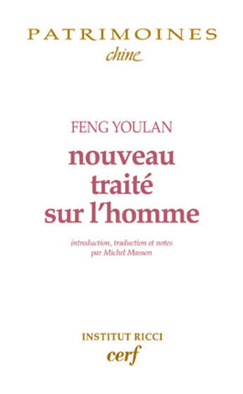 Couverture du livre « Nouveau traite sur l'homme » de Feng Youlan aux éditions Cerf