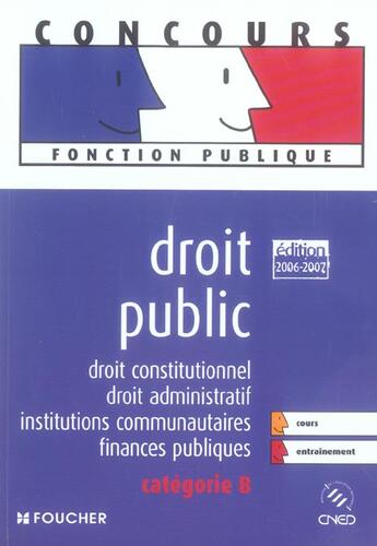 Couverture du livre « Droit Public Cat B » de Gerard Terrien aux éditions Foucher