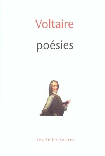 Couverture du livre « Poésies » de Voltaire aux éditions Belles Lettres