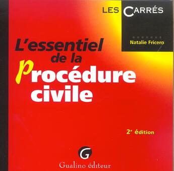 Couverture du livre « Essentiel de la procedure civile (l') » de Natalie Fricero aux éditions Gualino