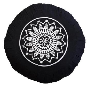 Couverture du livre « Zafu en kapok noir broderie mandala blanche » de  aux éditions Dg-exodif