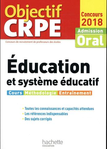 Couverture du livre « OBJECTIF CRPE » de Serge Herreman aux éditions Hachette Education