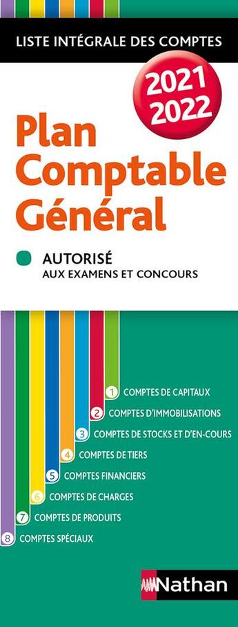 Couverture du livre « Plan comptable général (édition 2021/2022) » de  aux éditions Nathan