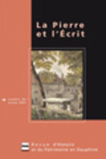 Couverture du livre « La Pierre Et L'Ecrit T.18 » de Belmont (Dir) aux éditions Pu De Grenoble