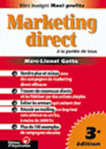 Couverture du livre « Marketing Direct ; Les Mailings A La Portee De Tous » de Marc-Lionel Gatto aux éditions Organisation