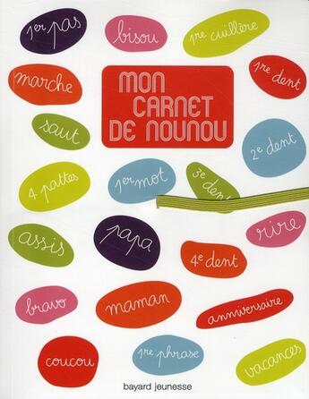 Couverture du livre « Mon carnet de nounou » de  aux éditions Bayard Jeunesse