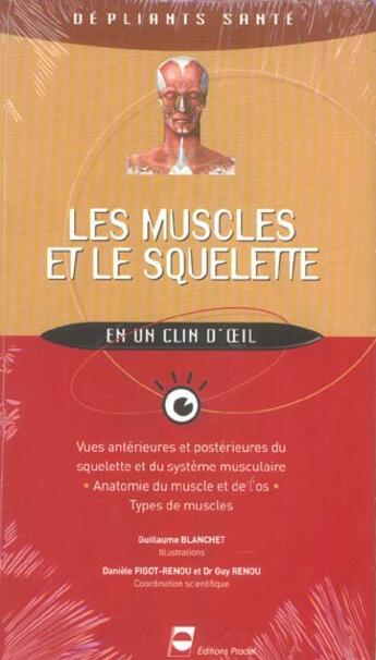 Couverture du livre « Muscles et squelettes » de Blanchet G aux éditions Pradel