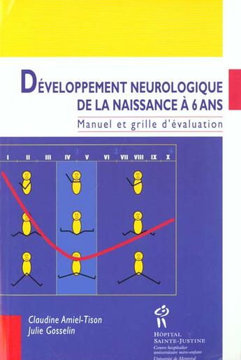 Couverture du livre « Developpement neurologique de 0/6 ans » de Amiel Tison aux éditions Sainte Justine