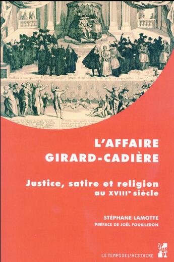 Couverture du livre « Affaire girard cadiere » de Lamotte Stephan aux éditions Pu De Provence