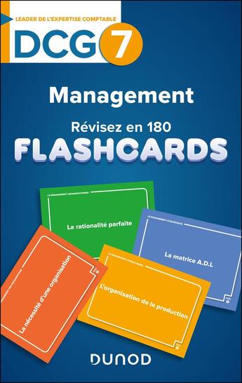 Couverture du livre « DCG 7 - Management - révisez en 180 flashcards ! » de Pierre Baillieul aux éditions Dunod