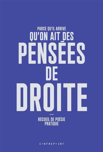 Couverture du livre « Parce qu'il arrive qu'on ait des pensées de droite » de Catherine Weissmann aux éditions Le Contrepoint