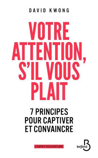 Couverture du livre « Votre attention, s'il vous plait » de David Kwong aux éditions Belfond