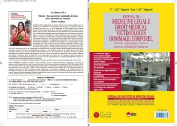 Couverture du livre « DELIVRANCE DE L'INFORMATION AUX PATIENTS-JML VOL60 N°4-2017 : JOURNAL DES INSTITUT DE MEDECINE LEGALE VOL 60 N°4-2017 » de Byk-Brinkman-Ludes-M aux éditions Eska