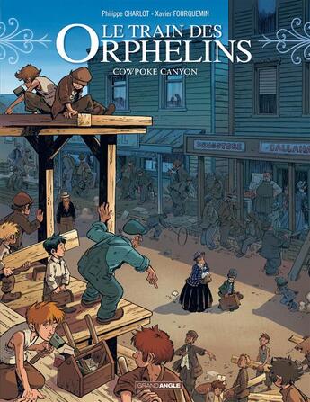 Couverture du livre « Le train des orphelins Tome 5 : Cowpoke Canyon » de Philippe Charlot et Xavier Fourquemin et Scarlett Smulkowski aux éditions Bamboo