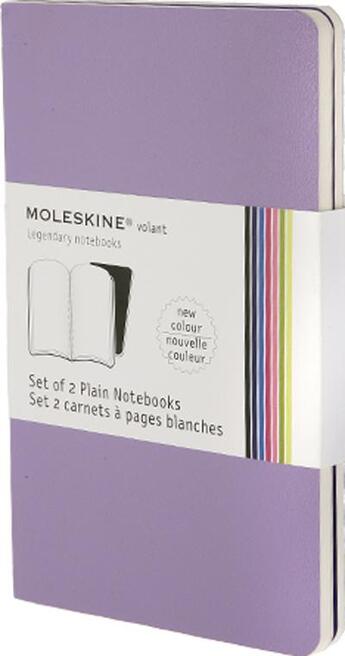 Couverture du livre « Carnet volant blanc ; poche ; set 2 ; couverture souple violet » de Moleskine aux éditions Moleskine Papet