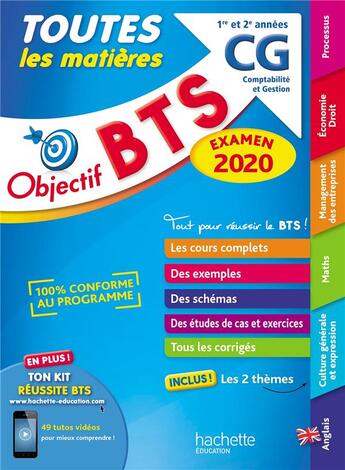 Couverture du livre « Objectif BTS ; toutes les matières (édition 2020) » de Patricia Charpentier et Corinne Denis et Bruno Bonnefous et Jean-Pierre Broutin aux éditions Hachette Education