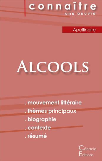 Couverture du livre « Alcools, d'Apollinaire » de  aux éditions Editions Du Cenacle