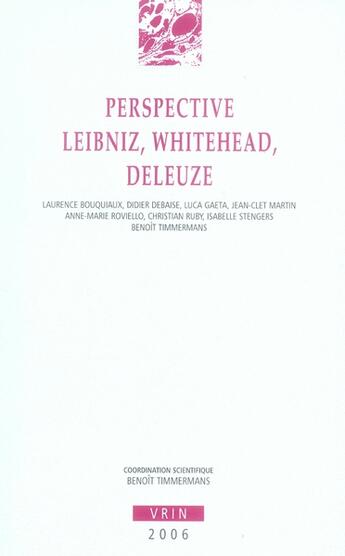 Couverture du livre « Perspective ; leibniz, whitehead, deleuze » de  aux éditions Vrin