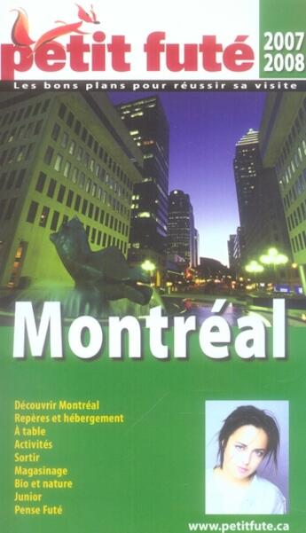 Couverture du livre « Montréal (édition 2007-2008) » de Collectif Petit Fute aux éditions Le Petit Fute