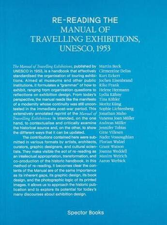 Couverture du livre « Re-reading the manual of travelling exhibitions » de  aux éditions Spector Books