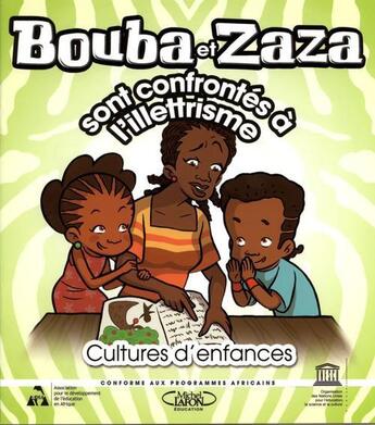 Couverture du livre « Bouba et Zaza sont confrontés à l'illettrisme » de  aux éditions Unesco