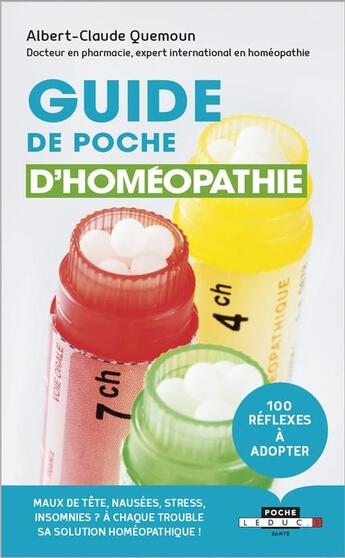 Couverture du livre « Guide de poche d'homéopathie » de Albert-Claude Quemoun aux éditions Leduc