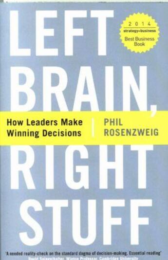 Couverture du livre « LEFT BRAIN, RIGHT STUFF » de Phil Rosenzweig aux éditions Profile Books