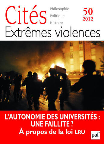 Couverture du livre « REVUE CITES t.50 ; violences civiles » de Revue Cites aux éditions Puf