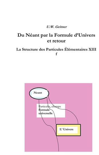 Couverture du livre « Ddu néant à la formule universelle et retour » de Uwe Geitner aux éditions Books On Demand