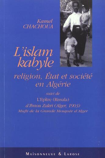 Couverture du livre « L Islam Kabyle » de Chachoua K aux éditions Maisonneuve Larose