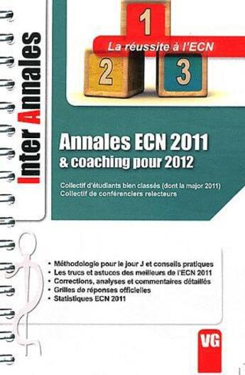 Couverture du livre « Inter annales ecn 2011 & coaching pour 2012 » de  aux éditions Vernazobres Grego